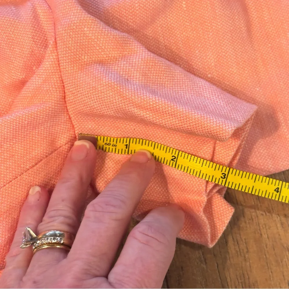 NWT Veronica Beard Ashford Belted Shorts in Heathered Bright Coral , size 6, - Picture 8 of 10